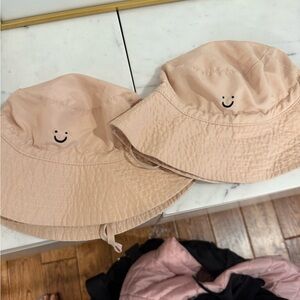2 unisex Smiley Face Kids Bucket Hats